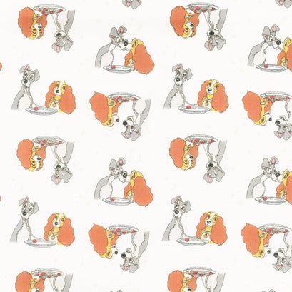 Disney Lady and the Tramp - Stars in their Eyes Cream Yardage
