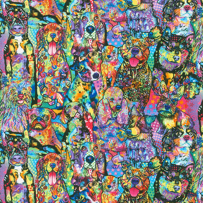 Dog Days - Packed Dogs Multi Yardage