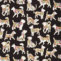 Dog On It - Hot Diggity Large Black Multi Metallic Yardage Primary Image