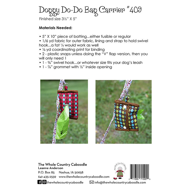 Doggy Do-Do Bag Carrier Pattern Alternative View #1