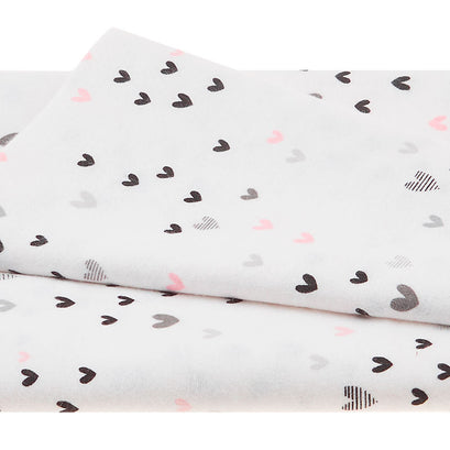 Don't Forget to Dream - Hearts White Flannel One Yard Cut