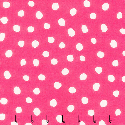 Dot and Stripe Delights - Large Dot Bright Pink Yardage