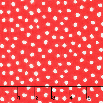 Dot and Stripe Delights - Small Dot Red Yardage