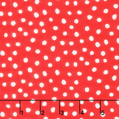 Dot and Stripe Delights - Small Dot Red Yardage