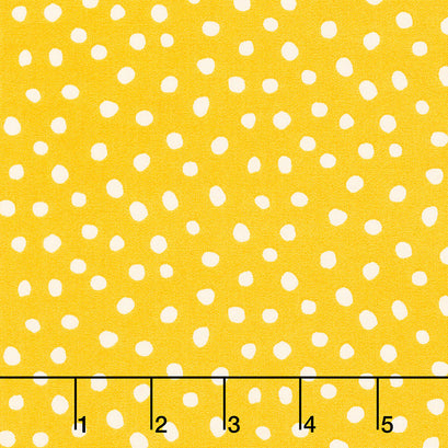 Dot and Stripe Delights - Small Dot Yellow Yardage