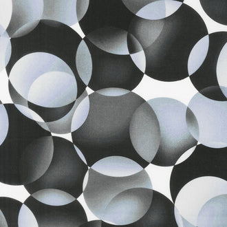 Dotcentric - Black & White Digitally Printed 108" Wide Backing