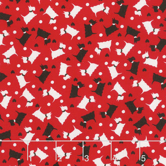 Dotty for Scottie - Mini Scotties Red Yardage