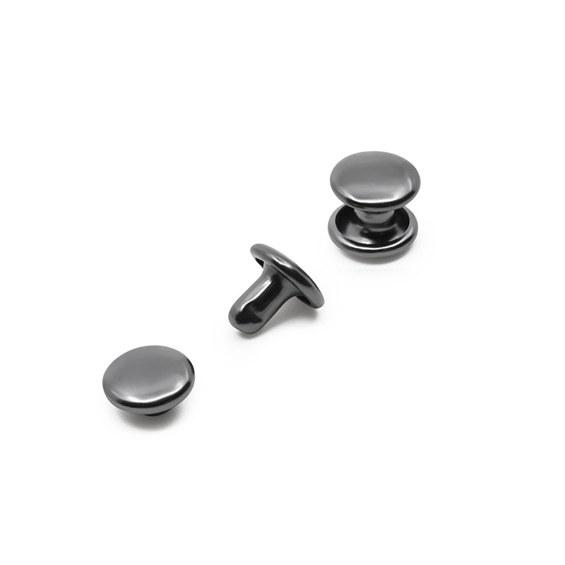Double Cap Rivets Gunmetal
