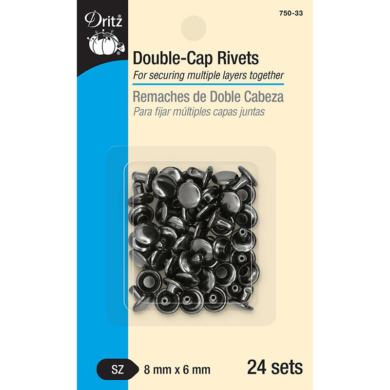 Double Cap Rivets - Gunmetal
