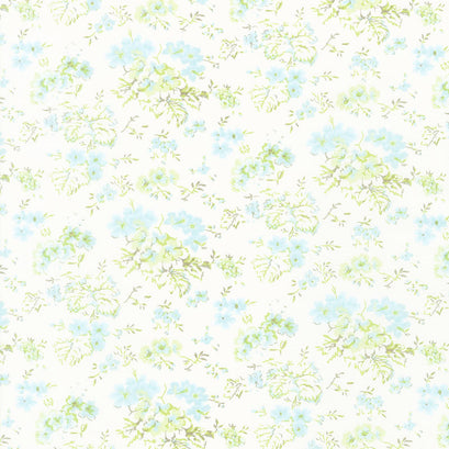 Dover - Field Floral Linen White Yardage