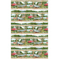 Down by the Lake - Cabin Repeating Stripe Multi Yardage