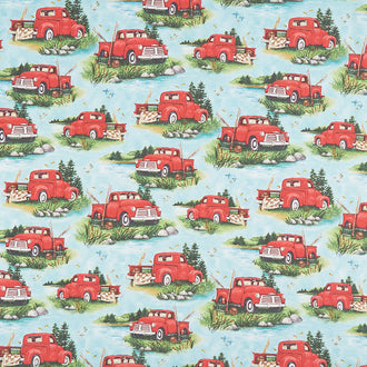 Down by the Lake - Red Truck Blue Yardage