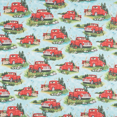 Down by the Lake - Red Truck Blue Yardage