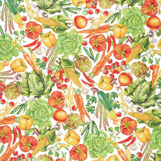 Down on the Farm - Vegetables Multi Digitally Printed Yardage Primary Image