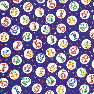 Dr. Seuss's 123 - Suess Number Bubbles Concord Grape Yardage