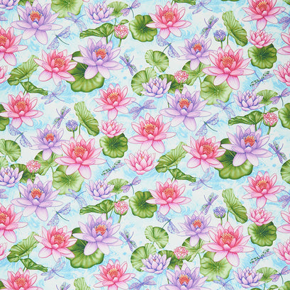 Dragonfly Garden - Dragonfly Lagoon Sky Blue Yardage