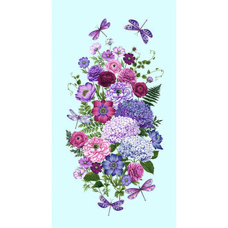 Dragonfly Garden - Garden Banner Sky Blue Panel