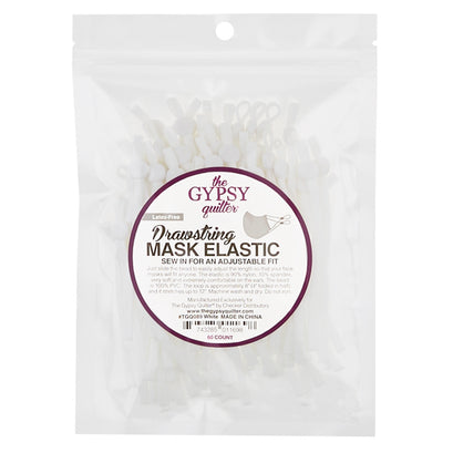 Drawstring Mask Elastic - White