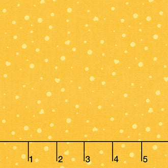Dream - Tonal Dots and Hearts Yellow Yardage