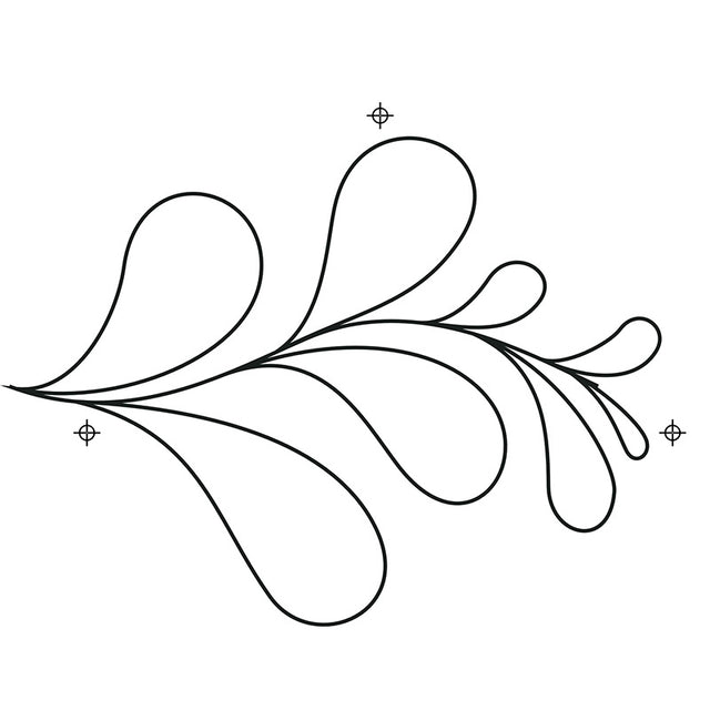 Full Line Stencil Feather Simplicity