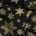 Merry Manor Metallic - Snowflake Black Yardage Alternative View #1
