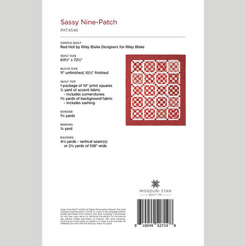 Digital Download - Sassy Nine-Patch Quilt Pattern by Missouri Star Alternative View #1