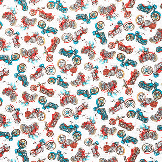 Life's a Kick - Motorcycles White Yardage