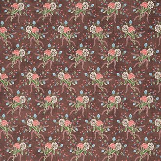 Dinah's Delight 1830-1850 - Ladys Bouquet Dark Chocolate Yardage