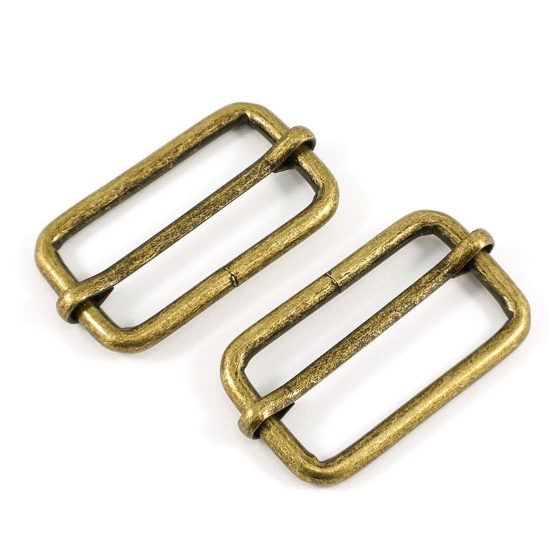 Emmaline 1-1/2" Wire Formed Strap Sliders - Set of Two Antique Brass Primary Image