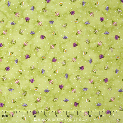 Thyme with Friends - Herb Blossoms Green Yardage