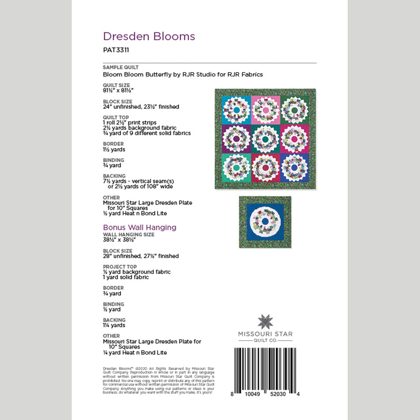 Digital Download - Dresden Blooms Quilt Pattern by Missouri Star Alternative View #1