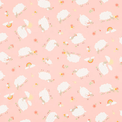 Cuddly Countryside - Sheep Pink Yardage