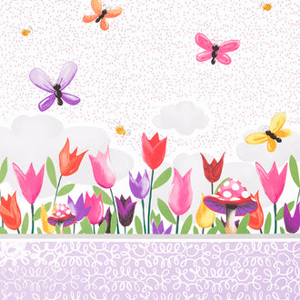 Sloane The Snail - Double Border White Yardage