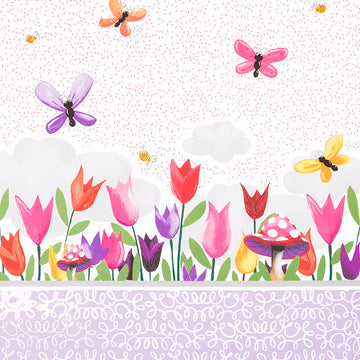 Sloane The Snail - Double Border White Yardage Primary Image