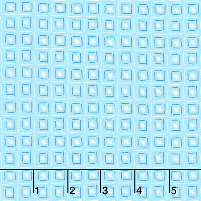Red White and Bang - Boxed Stars Blue Yardage