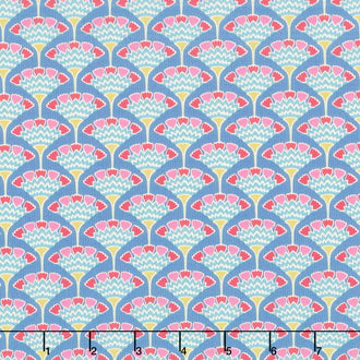 Pie in the Sky - Tasselflower Blue Yardage
