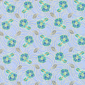 Jaikumari - Floral Sky Metallic Yardage Primary Image