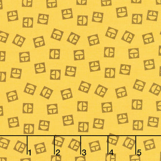 Vintage Caterpillar® - Vintage Logo Toss Yellow Yardage