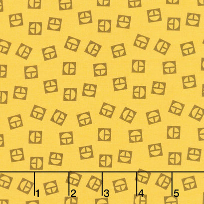 Vintage Caterpillar® - Vintage Logo Toss Yellow Yardage