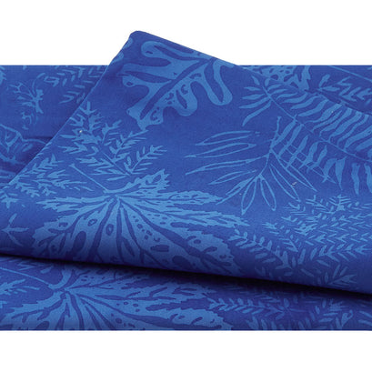 Rainbow Days Batiks - Large Leaves Blueberry 2 Yard Cut