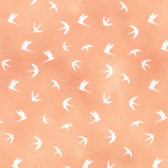 Autumn Swallows - Orange Marmalade Yardage