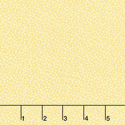 Franny’s Flowers - Random Dots Yellow Yardage