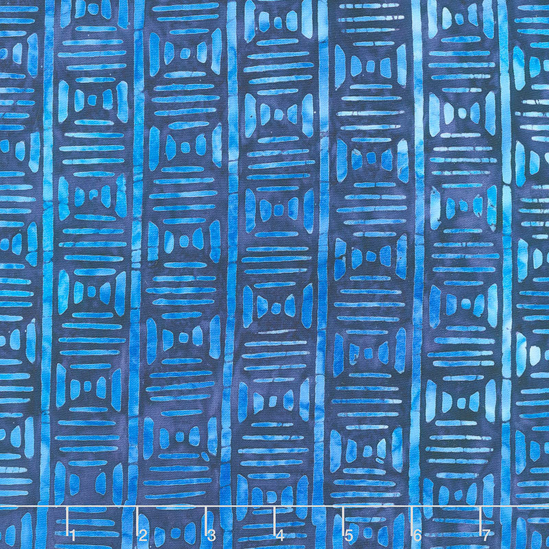 Artisan Batiks - Bubble Blues - Geometric Evening Yardage Primary Image