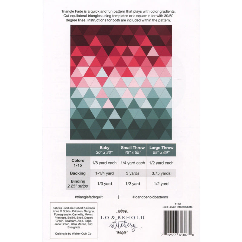 Triangle Fade Quilt Pattern