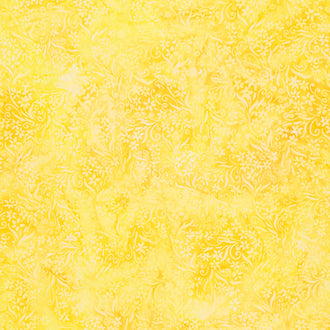 Artisan Batiks - Floral Wave Flowers Yellow Yardage