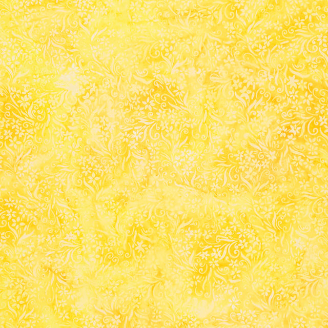 Artisan Batiks - Floral Wave - Flowers Yellow Yardage Primary Image