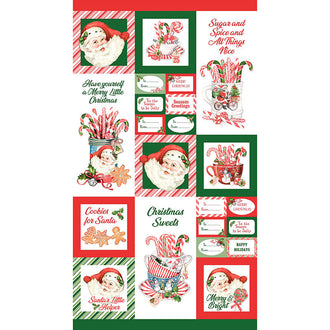 Peppermint Candy - Block White Multi Panel