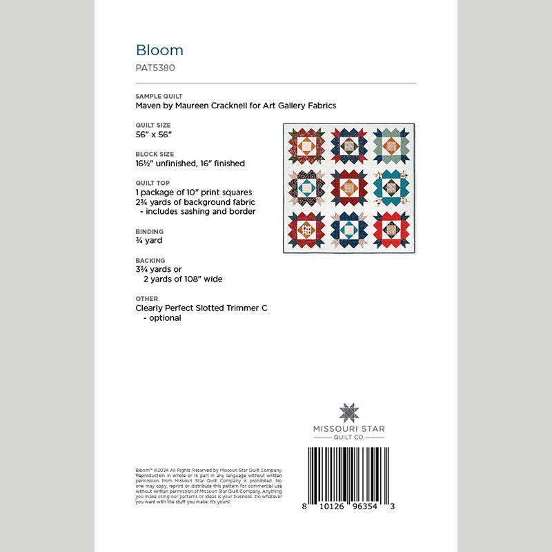Bloom Quilt Pattern by Missouri Star Alternative View #1