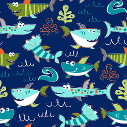 Cuddle® Prints - Sharkies Sea Digitally Printed Yardage Primary Image