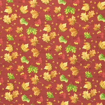 Monthly Placemat Coordinate - Leaves Red Yardage